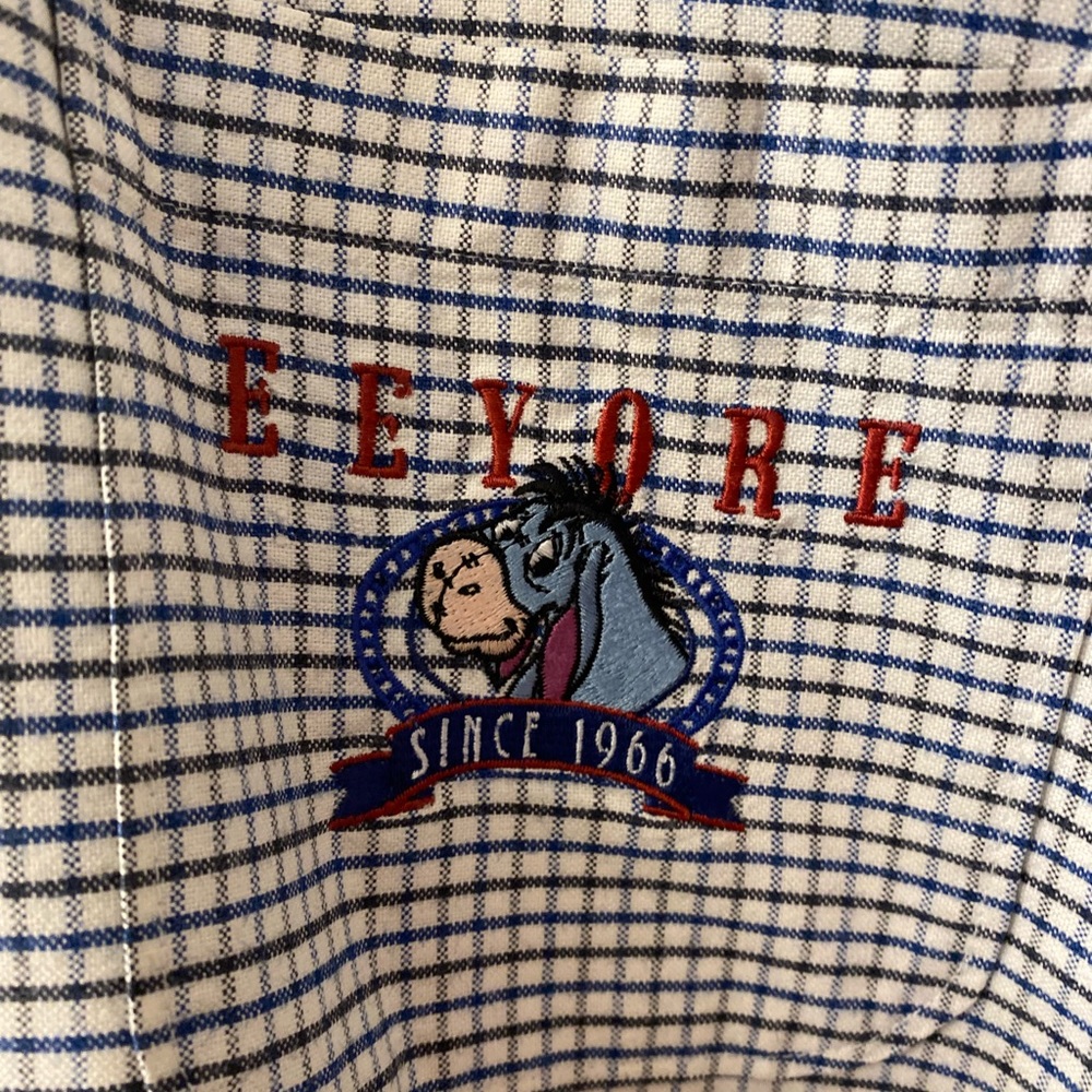 Disney size Large button down shirt w/Eyeore on the pocket.